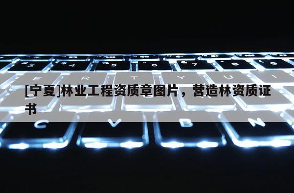 [寧夏]林業(yè)工程資質章圖片，營造林資質證書